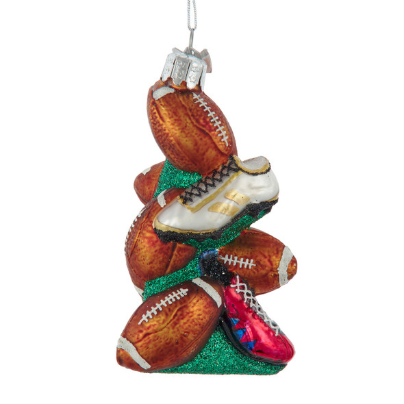 GLASS FOOTBALL WITH SHOES - NBX0169