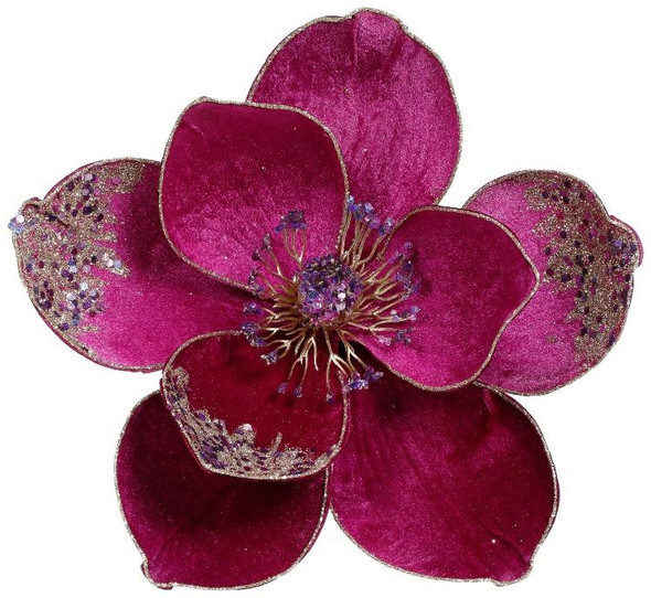 ELEGANT GLITTER MAGNOLIA - 4.5 INCHES - 07-60618-PUR