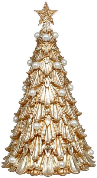 PEARL STAR CHRISTMAS TREE - 14 INCHES - 63-62514