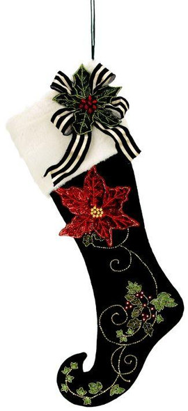 POINSETTIA STOCKING - 22X7 INCHES - 70-68914