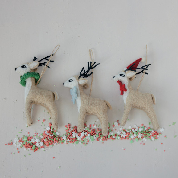 HANDMADE WOOL FELT REINDEER - XT2294A