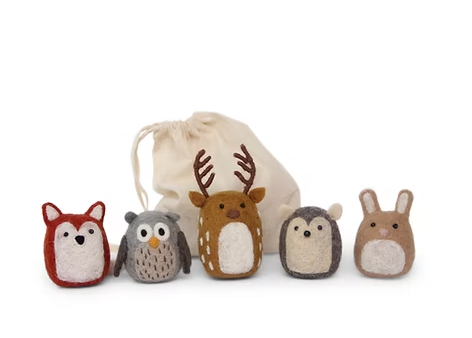 FELT FOREST ANIMALS - SET OF 5 - 12828