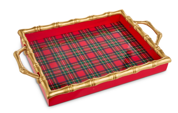 PLAID BAMBOO TRAY - 4659122