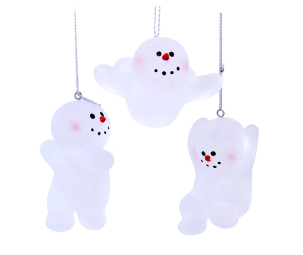FROSTED ACRYLIC SNOWMAN - H6542