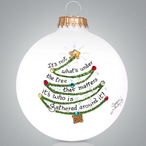 GATHERED TREE GLASS ORNAMENT - 2233 GATHERED TREE GLASS ORNAMENT - 2233