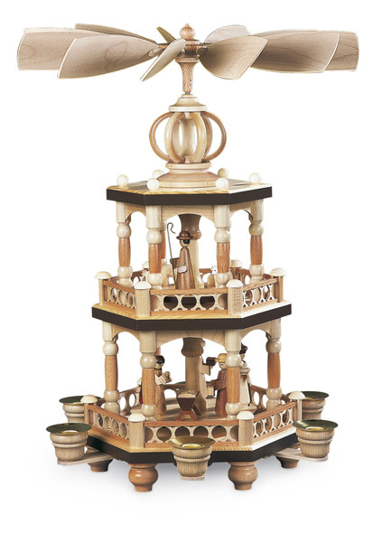 CHRISTMAS STORY PYRAMID NATURAL - M10444