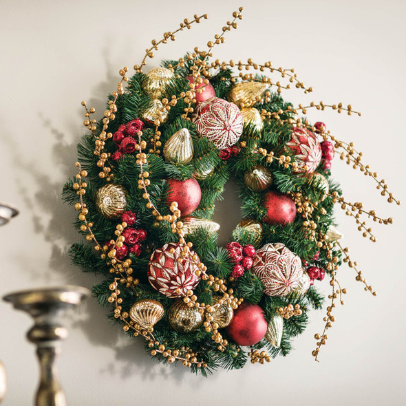 EVERGREEN WREATH UNLIT - WR309