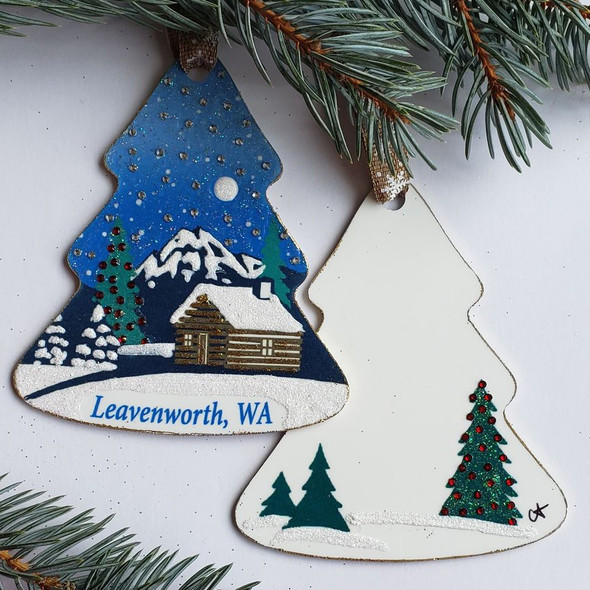 CABIN TREE ORNAMENT - CA047 CABIN TREE ORNAMENT - CA047