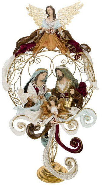 GRAND ANGELIC PEDESTAL NATIVITY - 11-09142-FLO