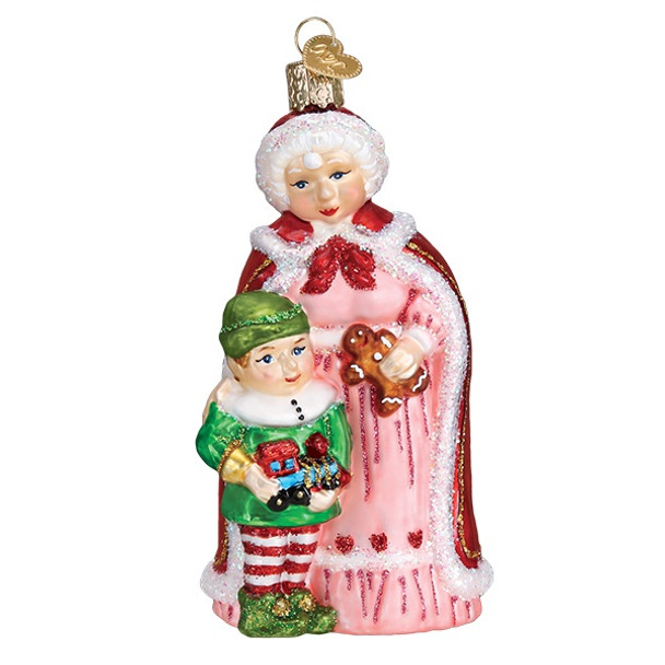 Mrs. Claus with Elf by Old World Christmas 10232