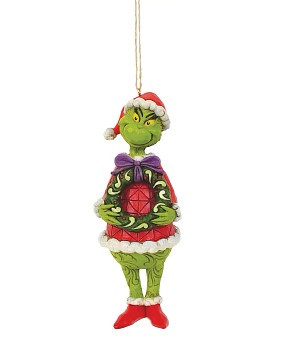 GRINCH HOLDING WREATH ORN - 6009205
