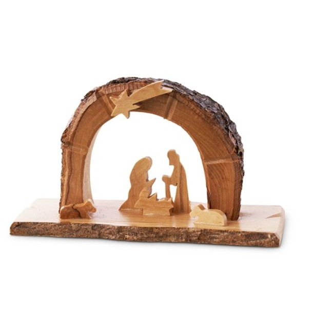ARCHED GROTTO W/HOLY FAMILY UNDER STAR - E-08