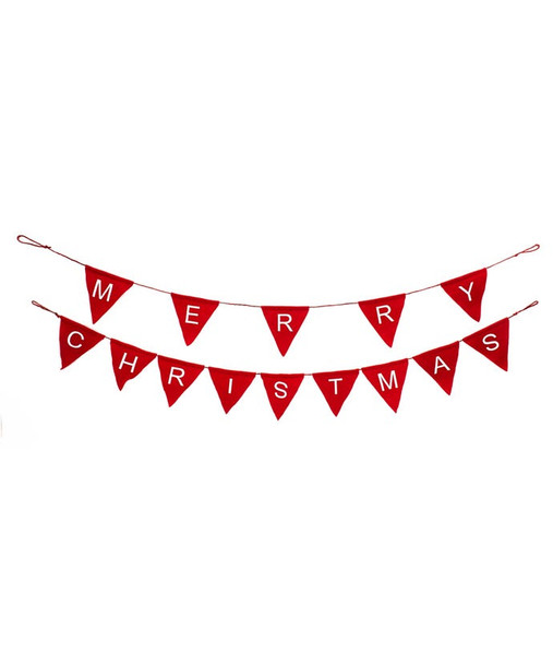 RED MERRY CHRISTMAS GARLAND - J8200