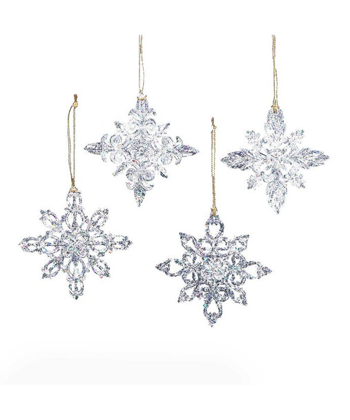 ACRYLIC SNOWFLAKE ORNAMENT - W3613