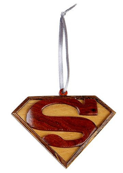 WOODEN SUPERMAN ORNAMENT - ORN1051