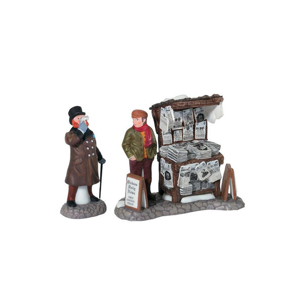 DICKENS - LONDON NEWSPAPER STAND  - SET OF 2  - 56.58560