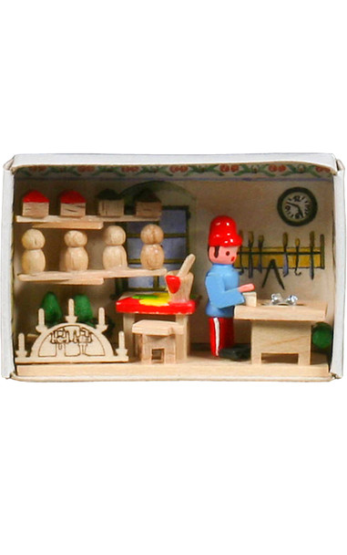 miniature matchbox scene with toymaker 028-141