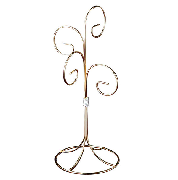BRASS 4 ARM WIRE ORNAMENT STAND - 34130
