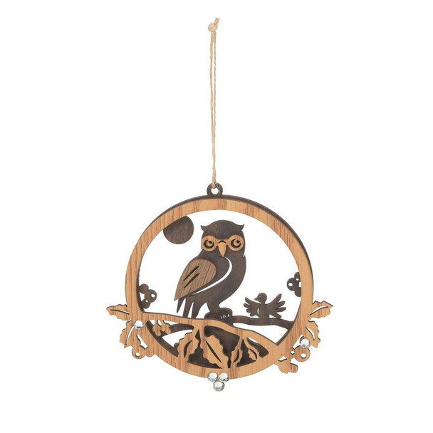 OWL IN CIRCLE ORN - 6011234