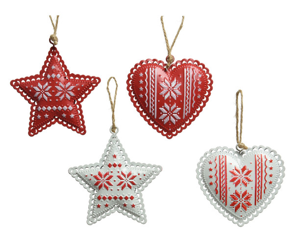 IRON CHRISTMAS PRINT ORN - 520260