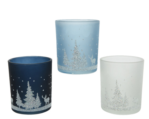 WINTER SCENE TEALIGHT HOLDER - 646544