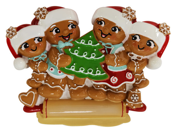 GINGERBREAD FAMILY OF 4 - OR2380-4