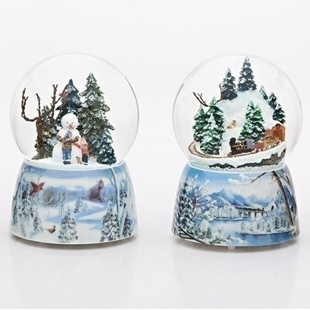 MUSICAL WINTERY SCENE WATER GLOBE - 39322