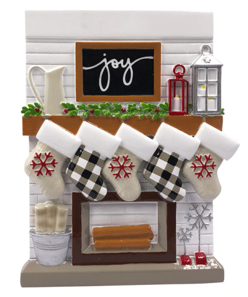 FIREPLACE MANTLE STOCKINGS 5 - OR2030-5