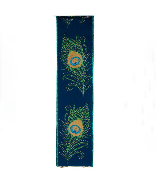 WIRE PEACOCK FEATHER RIBBON - T3312