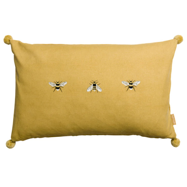BEES EMBROIDERED CUSHION - ALL36401E