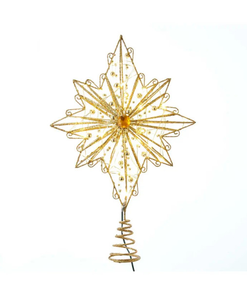 FAIRY LIGHT GOLD STAR TREETOPPER - AD2802