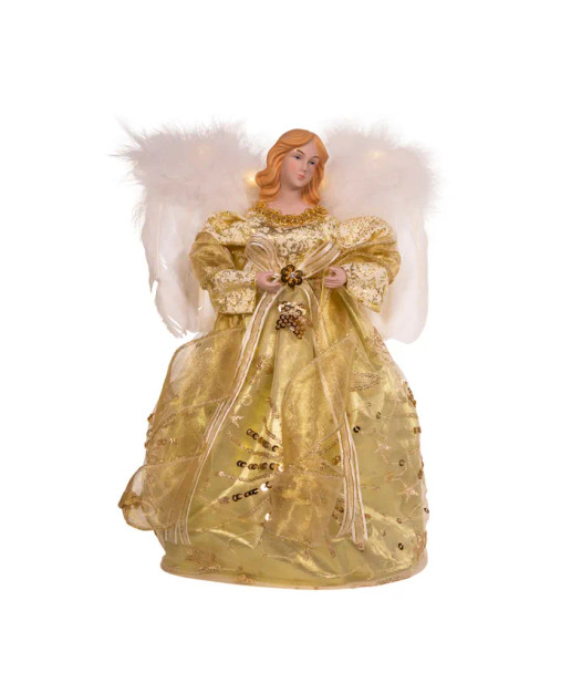 BATTERY WHITE/GOLD ANGEL TREETOPPER - BAT0101