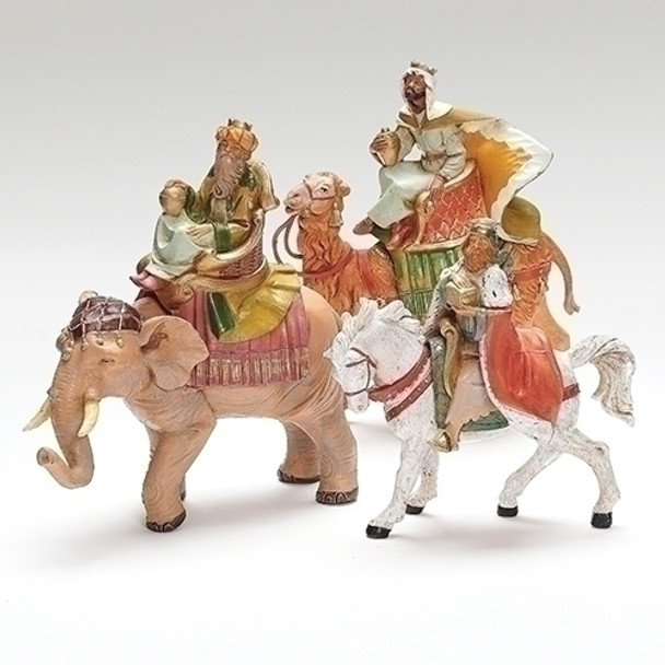 SET OF 3 KINGS ON HORSE, CAMEL, AND ELEPHANT - 65244