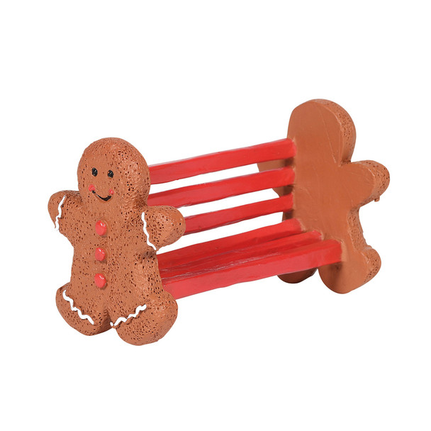 This adorable Village bench adds special charm to Gingerbread Lane. This general accessory is hand-crafted, hand-painted, resin.