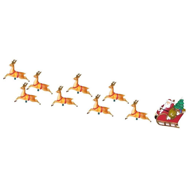 SANTA SLED AND 8 DEER LIGHT SET - UL1861
