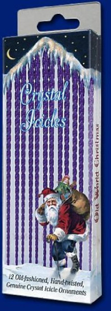 12 PURPLE CRYSTAL ICICLES - 34021