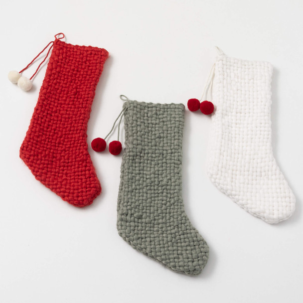 KNIT CHRISTMAS STOCKING - PN3916