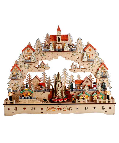 18.5'' MUSICAL/MOTION CHRISTMAS VILLAGE - JEL0995