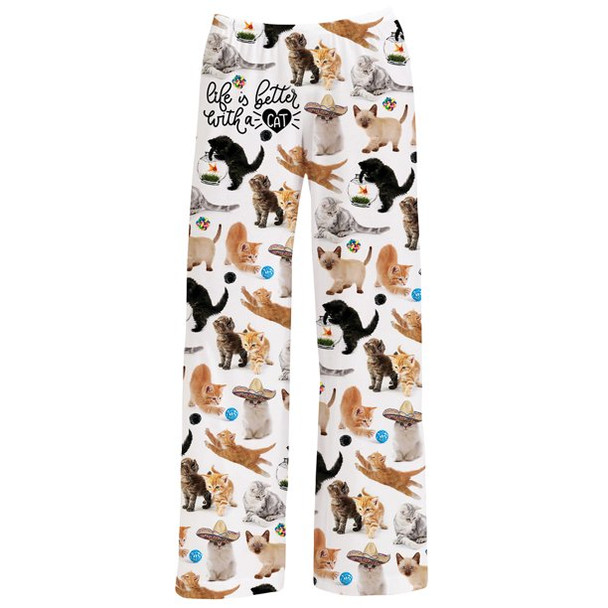 LIFE IS BETTER WITH A CAT LOUNGE PANTS  - LG - 7077PLG