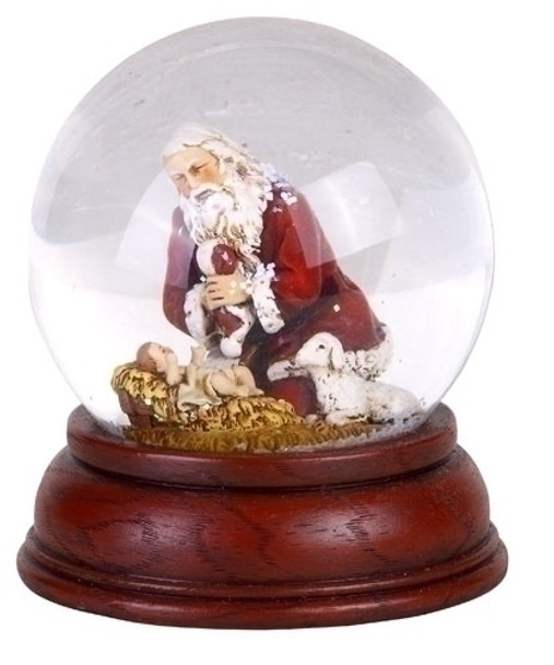 KNEELING SANTA DOME WATER GLOBE - 36020