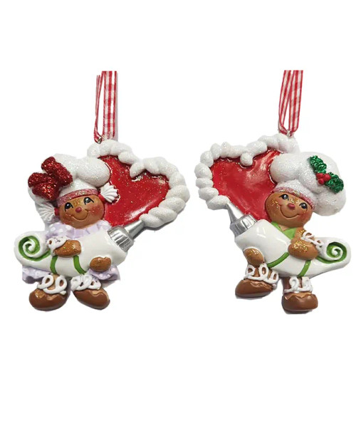 GINGERBREAD FROSTING HEART ORNAMENT - H5679