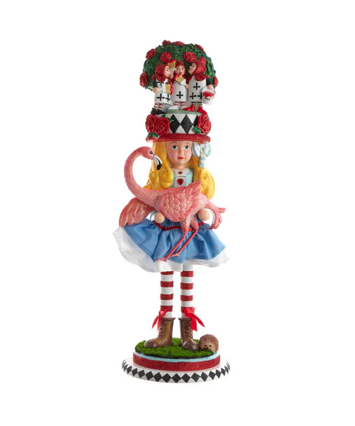 ALICE WITH FLAMINGO NUTCRACKER - HA0684