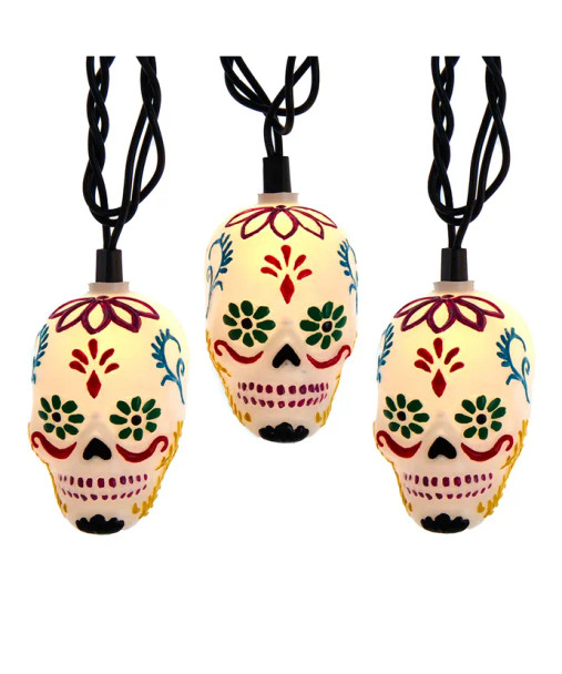 10L DAY OF THE DEAD SKULL LIGHT SET - HW1885