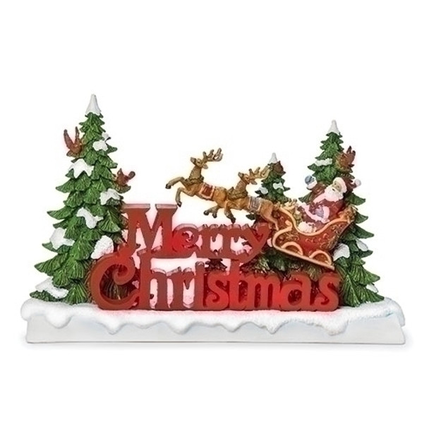 MERRY CHRISTMAS SANTA IN SLEIGH FIGURE - 136101