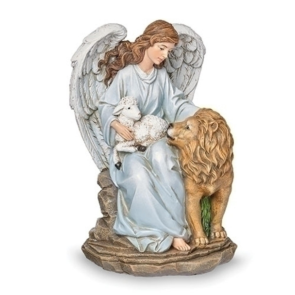 ANGEL WITH LION AND LAMB FIGURE - 633440
