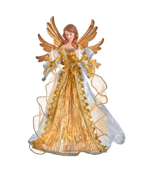 SILVER AND GOLD OMBRE ANGEL TREETOP - UL2238