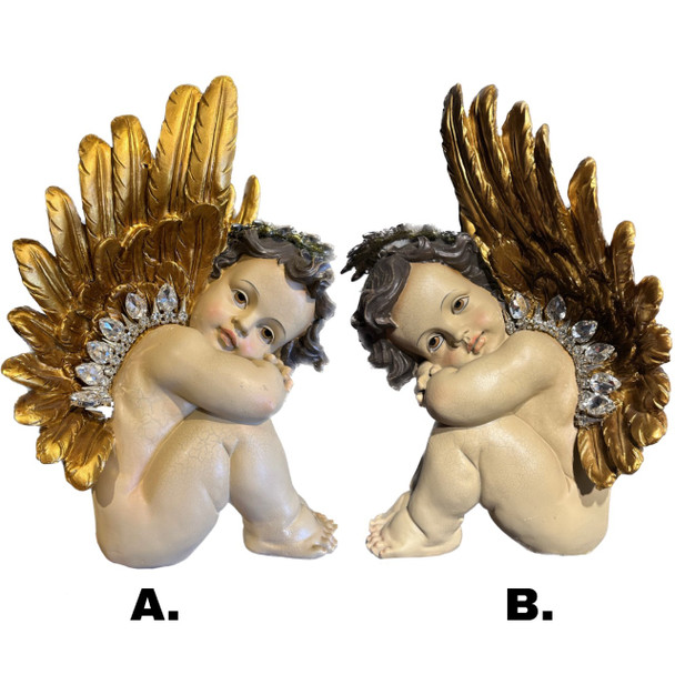 JEWELED ANGELIC CHERUB 11" - 61-52787