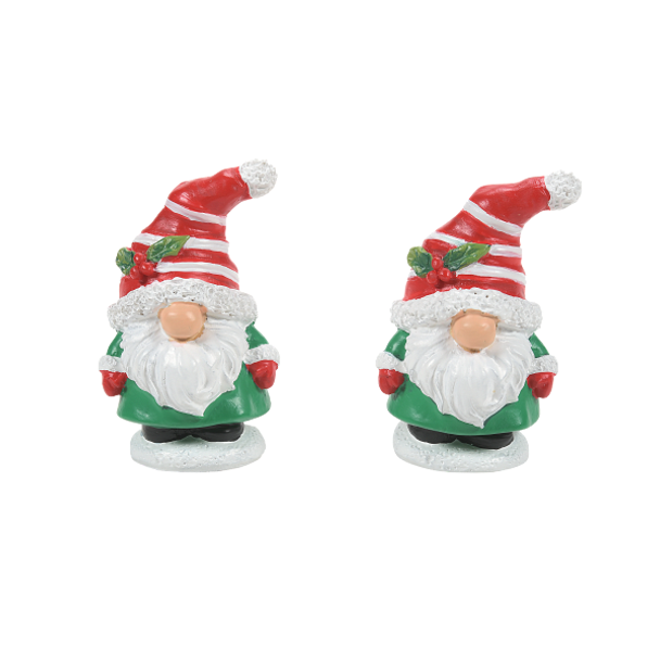 VILLAGE - CANDY CANE GNOMES SET OF 2 - 6011457