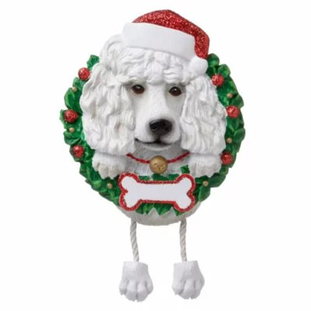 PURE BREED ORNAMENT - WHITE POODLE - OR1712-WP