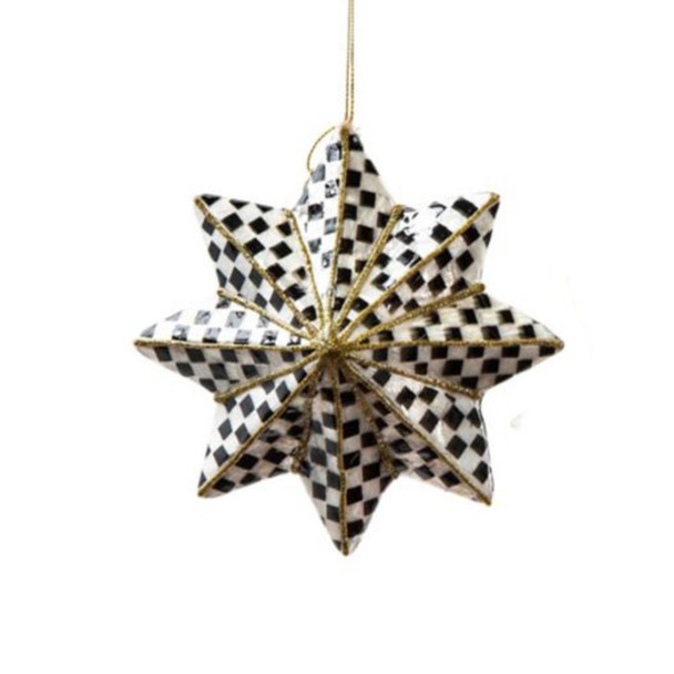 COURTLY CHECK CAPIZ STAR ORNAMENT - 35517-4292